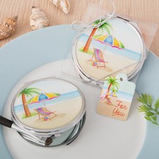 Summer beach compact mirror
