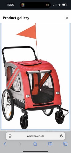 Pawhut dog bike trailer - 1,