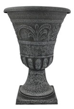 Stone Effect Urn Planter Plastic Round Tall Outdoor Garden Pot Stand Large 55cm