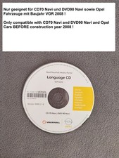 Opel languages language CD for CD 70 navigation & DVD 90 navigation Opel before year 2008