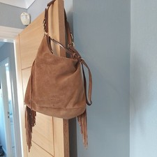 Michael Kors suede brown hobo