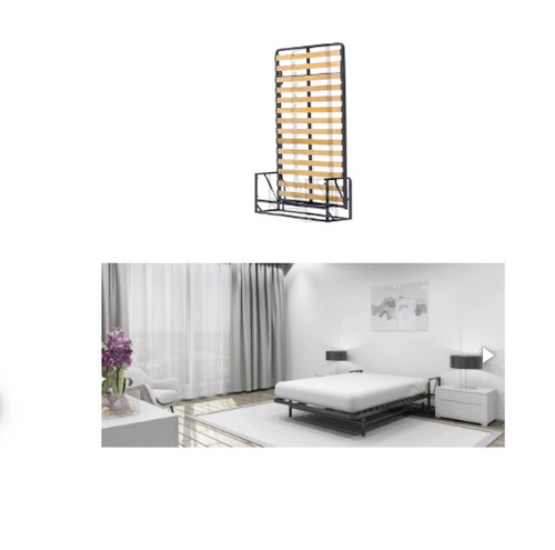 Small double wall bed with - double,