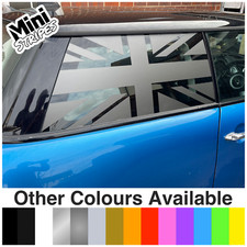 MINI R56 WINDOW UNION JACK DECALS KIT PAIR COOPER S VINYL GRAPHICS