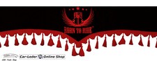 Front windshield curtains fringed Black Red for Truck Scania R P G S V8 