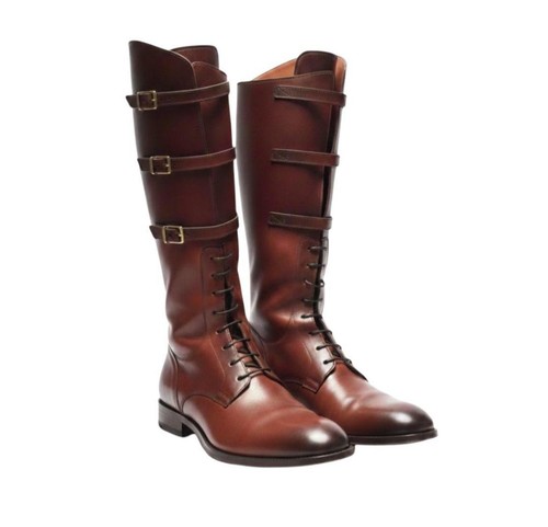 Handmade brown leather - brown,