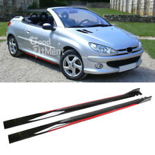 78.7" Car Side Skirts Lip Splitter Spoiler Glossy For Peugeot 206 CC 207 208 308