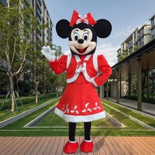 Xmas Mickey or Minnie Mouse Mascot Costume Suits Party  Character - UK Stock