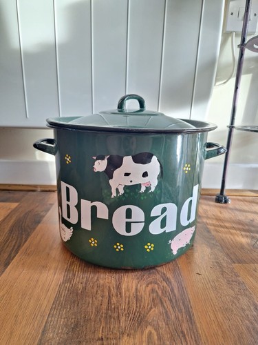 Vintage bread bin crock - vintage,