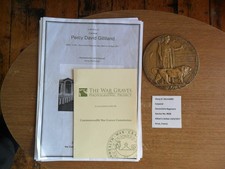 WW1 Bronze Death Penny Plaque