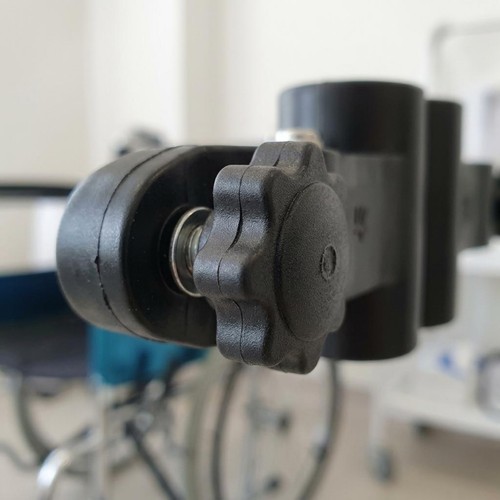 Wheelchair tray clamp - tray, threaded