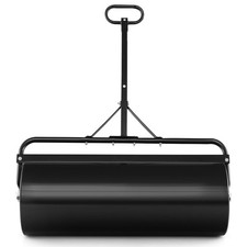 Metal Lawn Roller Push/Tow-Behind 113L Water/Sand-Filled Sod Roller Black