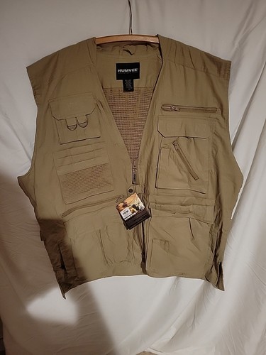 Humvee tan safari photo vest - tan,