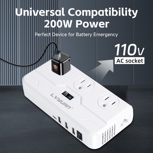 200w power inverter 12v to - power,