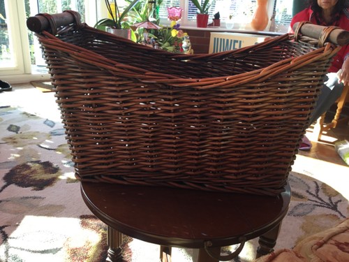 Vintage rectangle low basket - rectangle,
