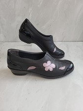 Fly Flot Black Leather Slip On