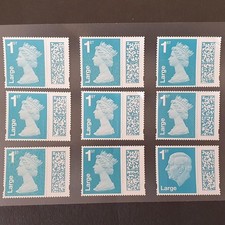 50 Unfranked Genuine 1st First Class LARGE Stamps Off Paper With Original Gum