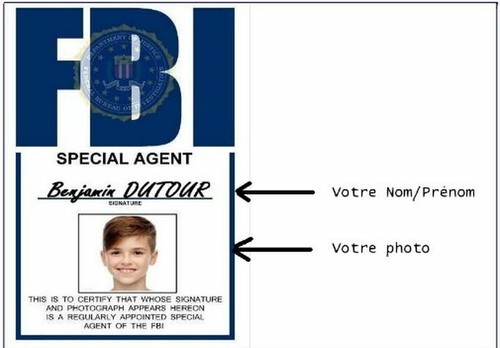 Personalized fbi agent badge - fbi,