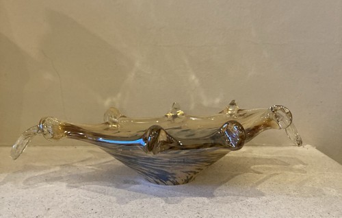 Murano starfish bowl golds and