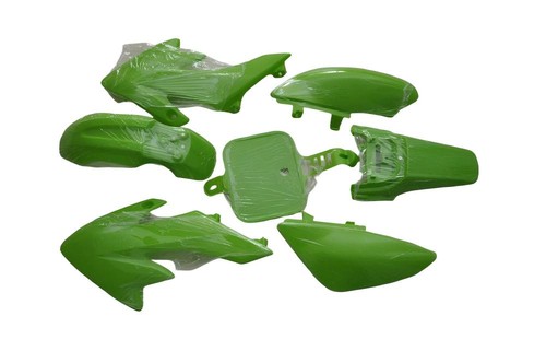 Green crf50 style plastics set - green,