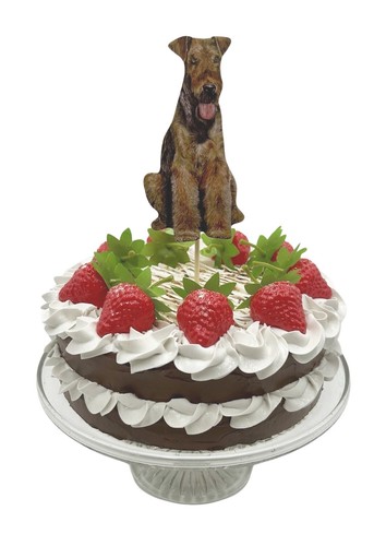 Airedale terrier cake - airedale, topper