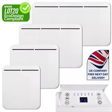 Electric Panel Heater Radiator Wall Mounted Bathroom Slim Convector With Timer