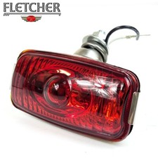 CLASSIC CAR GLASS REAR STAINLESS RED FOG LAMP LIGHT 12v MG MINI VAUXHALL Y3278
