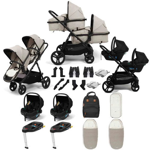Double pushchair travel system - travel,