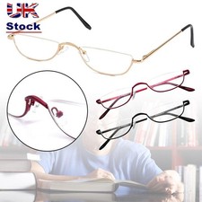 Metal +1.00~+4.0 Diopter Eyeglasses Half Moon Reading Glasses Reading Glasses