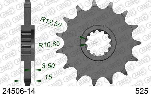 Afam 24506 sprocket 525 - afam,
