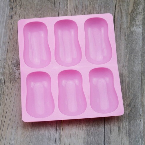 Cavity rectangle oval soap - 6-cavity,