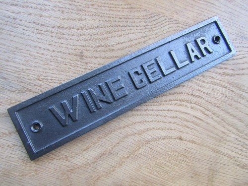 Rustic iron plaque - , cellar