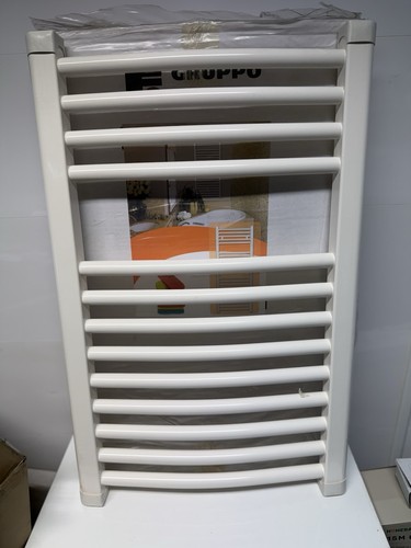 White bathroom curved heated - white,