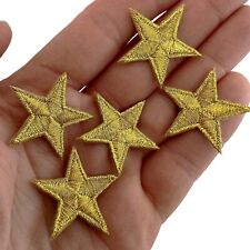 5 X Mini Gold Star Patches