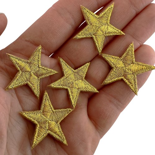 Mini gold star patches - x,