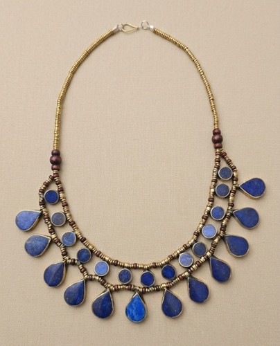 Afghan lapis lazuli necklace - lapis,