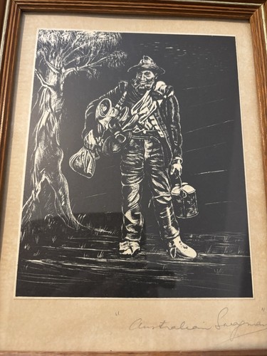 Australian swagman pen - australian, ink
