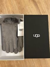 UGG Shorty Glove Leather Trim Metal Size S