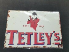 Tetley's Bitter Metal Sign Plaque Man Cave Beer Retro Pub Bar Garage FREE P&P