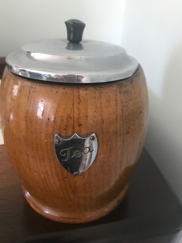 Vintage wooden tea caddy - vintage,