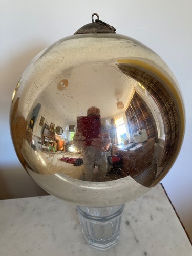 Antique witches ball - ball,, 8"