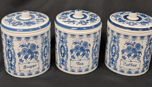 Vtg delft blue tea - vtg,