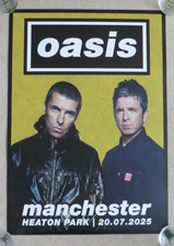 Oasis Official Live25 Poster 20th July 2025 Manchester Heaton Park - Near New