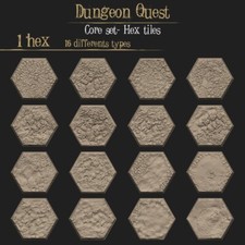 Hex Dungeon Tiles Single