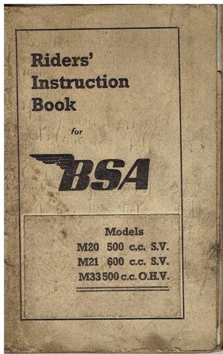 Bsa m20 m21 600cc - sv),