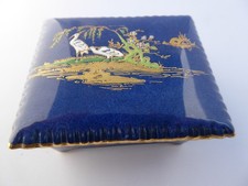 W R Carlton Ware Blue Royale small lidded Trinket Box