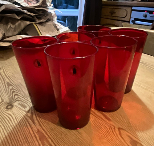 Ikea red glass - ikea,