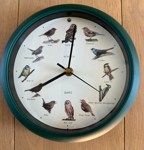 Zeon tech birdsong wall - zeon, clock