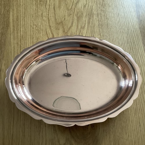 Vintage oval copper serving - oval,