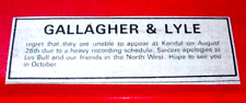 Gallagher And Lyle Kendal Gig