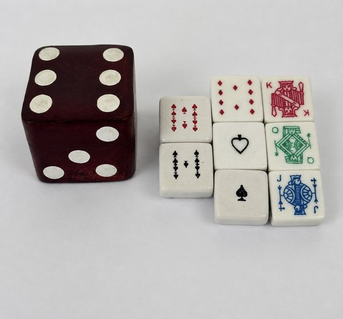 Vintage poker dice with - vintage,